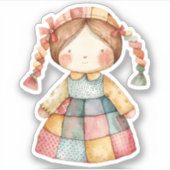 Scrapbooking Doll Sticker (Voorkant)