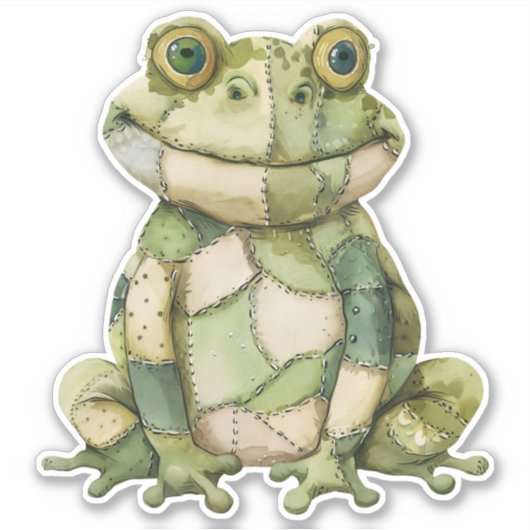 Scrapbooking Frog Sticker (Voorkant)