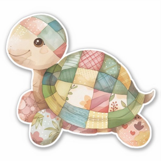 Scrapbooking Schildpad Sticker (Voorkant)
