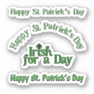 Scrapbooking-tekst St. Patrick's Day Sticker