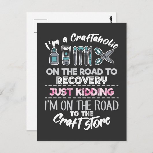 Scrapbooking-verslaving Handgemaakte Craftaholic S Briefkaart (Voorkant / Achterkant)