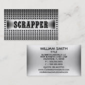 Scrapper Metal Look Visitekaartje (Voorkant / Achterkant)