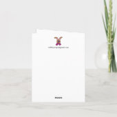 Scrappy Rabbit Valentijnsdag Note Kaart (Achterkant)