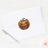 Scrary pompoen, Halloween Sticker (Envelop)