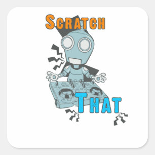 Scratch dat vierkante sticker