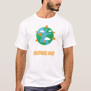 Scratch Day Wereldbol Shirt (Mannen)