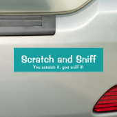 Scratch en Sniff Bumpersticker (Op auto)