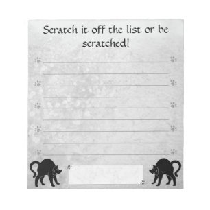 Scratch het van de lijst of krabben! notitieblok