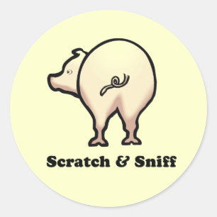 Scratch n Sniff baby t-shirt Ronde Sticker