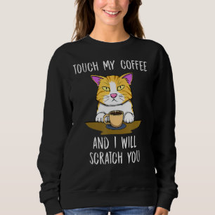 Scratch you Cute Cat Kat Coffee Maandag Trui