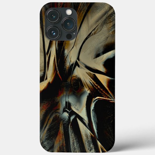 Scratched dark satin texture rumpled virtual cloth Case-Mate iPhone case (Achterkant)