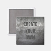 Scratched, geborsteld metaal magneet (Voorkant / Achterkant)