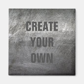 Scratched, geborsteld metaal magneet (Voorkant)