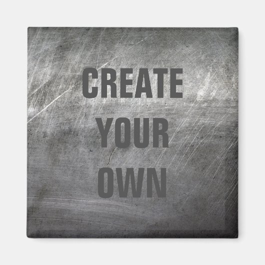 Scratched, geborsteld metaal magneet (Voorkant)