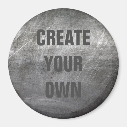 Scratched, geborsteld metaal magneet (Voorkant)