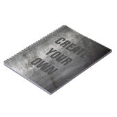 Scratched, geborsteld metaal notitieboek (Linkerzijde)