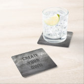 Scratched, geborsteld metaal vierkante kartonnen onderzetter (Insitu)