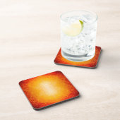 Scratched glanzend vuurbal drankjes onderzetter (Rechterzijde)