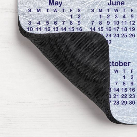 Scratched Ice Ink 2026 Calendar Muismat (Hoek)