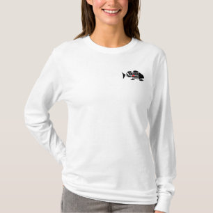 'Scratched' Logo, lange hoes voor vrouwen T-shirt