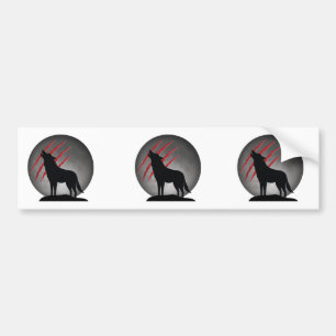 Scratched Wolf Bumpersticker