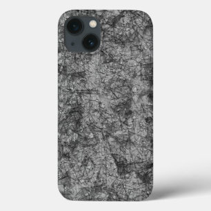 Scratches op een licht gevlekte grijs naar zwart iPhone 13 hoesje