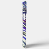 Scratches op een zilvertextuur onder blauwe damp Case-Mate iPhone case (Achterkant / Rechts)