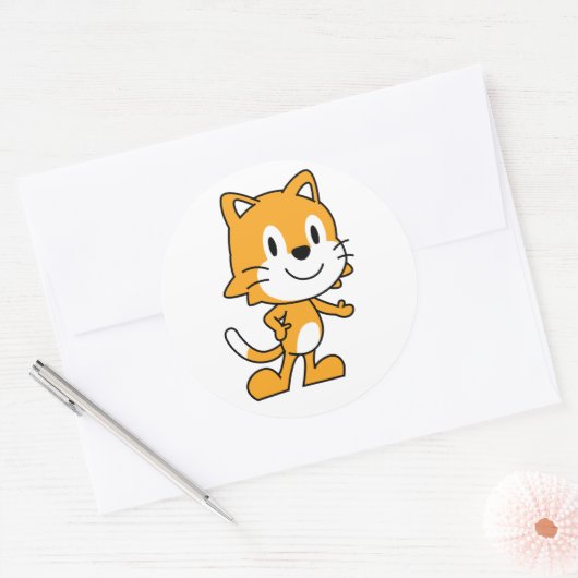 ScratchJr Cat Sticker (Envelop)