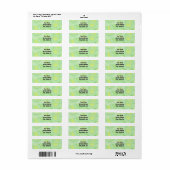 Scratchy Abstracte groene spiralen Aangepast Etiket (Full Sheet)