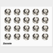 Scratchy stylo strokies autocollants ronds (Feuille)