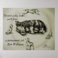 Scratter a Dog - Poster Dormir de Chien