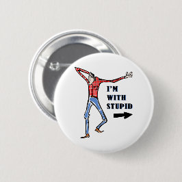 Scrawy, domme eikel ronde button 5,7 cm