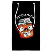 Scream-chi Grappige Kimchi Puns Donker BG Klein Cadeauzakje (Voorkant)