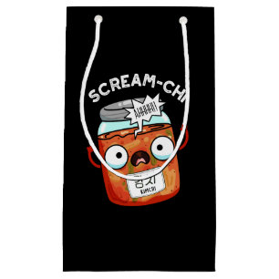 Scream-chi Grappige Kimchi Puns Donker BG Klein Cadeauzakje