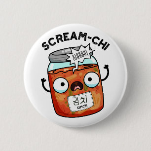 Scream-chi Grappige Kimchi Puns Ronde Button 5,7 Cm