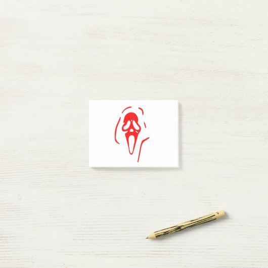Scream Ghost Face Post-it® Notes (Op bureau)