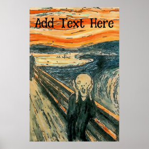 Scream, ik vergeet mijn mobiele telefoon, voeg tek poster