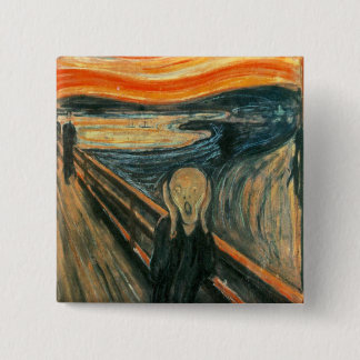 Scream Munch Modern Art Abstract Vierkante Button 5,1 Cm