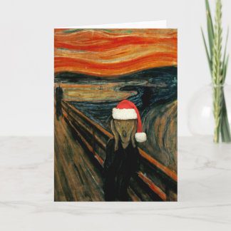 Scream Santa Wenskaart Feestdagen Kaart
