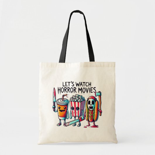 Scream Snacks & Silver Screens Tote Bag (Voorkant)
