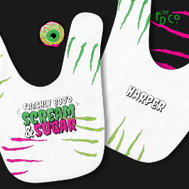 ‘Scream & Sugar’ Funny Fun Zombie Scratched Baby Slabbetje