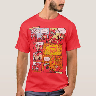 Screamin Kittehs Meww Comikhe Button friend boy T-shirt