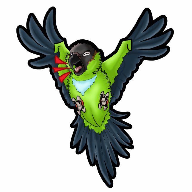 Screamin Nanday Sculpture Sleutelhanger Fotobeeldje Sleutelhanger (Voorkant)