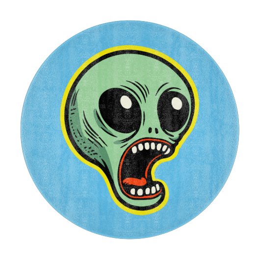 Screaming Alien Snijplank (Voorkant)