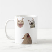 Screaming Cat Set Funny Meme for Cat Lovers Mug (Gauche)