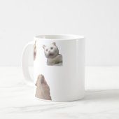 Screaming Cat Set Funny Meme for Cat Lovers Mug Koffiemok (Voorkant links)