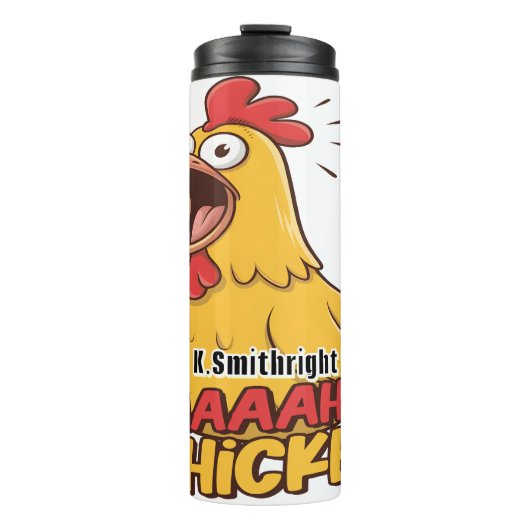Screaming Chicken Funny Graphic Art Thermosbeker (Voorkant)
