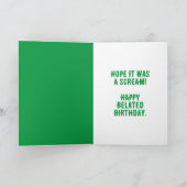 Screaming Clown Belated Birthday-kaart Kaart (Binnen)