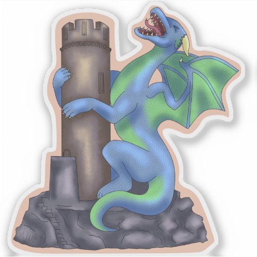 Screaming Dragon Sticker (Devant)