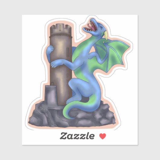 Screaming Dragon Sticker (Feuille)